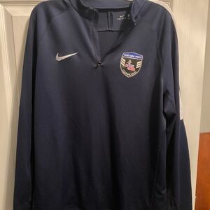 Nike Dri-Fit Navy Blue Soccer Half Zip Pullover men’s size XL